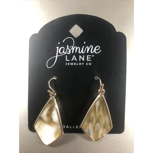 JASMINE LANE Marble Drop Earrings NEW NWT - Picture 1 of 3